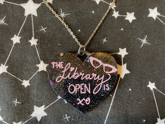 Library Is Open Necklace