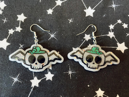 Bubbling Skull Earrings