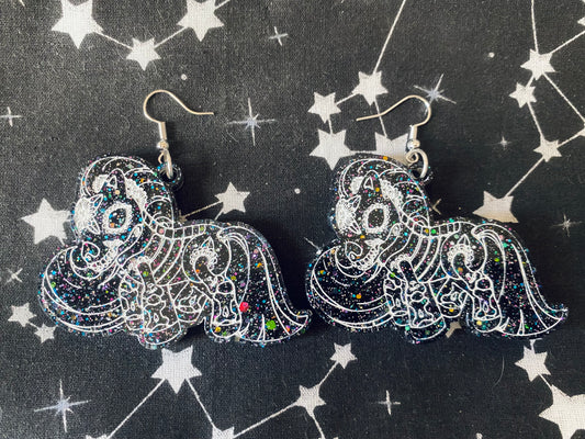 Sugar Skull Pony Earrings