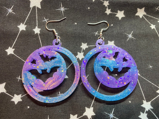 Moon & Bats Earrings