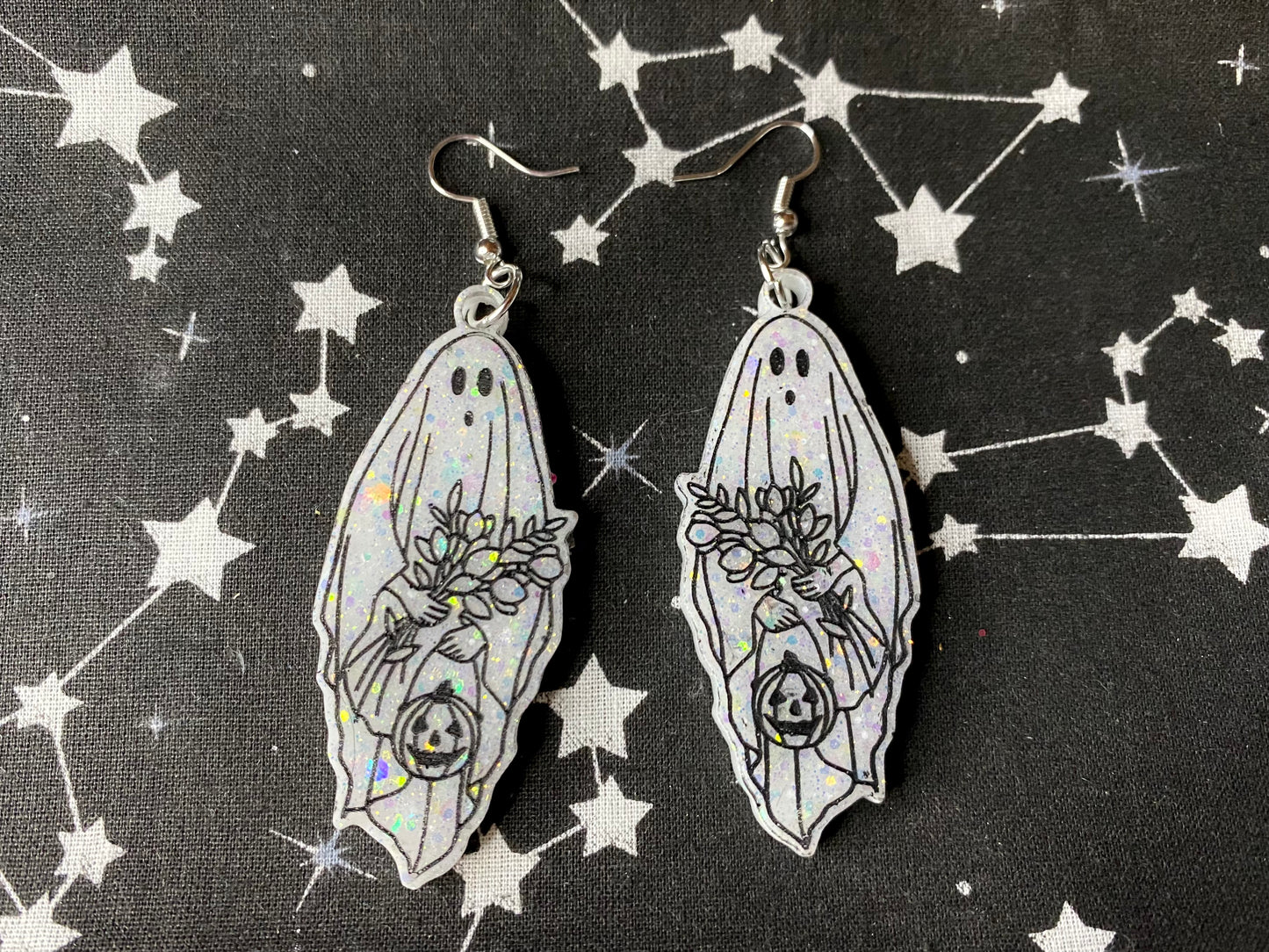 Floral Ghost Earrings